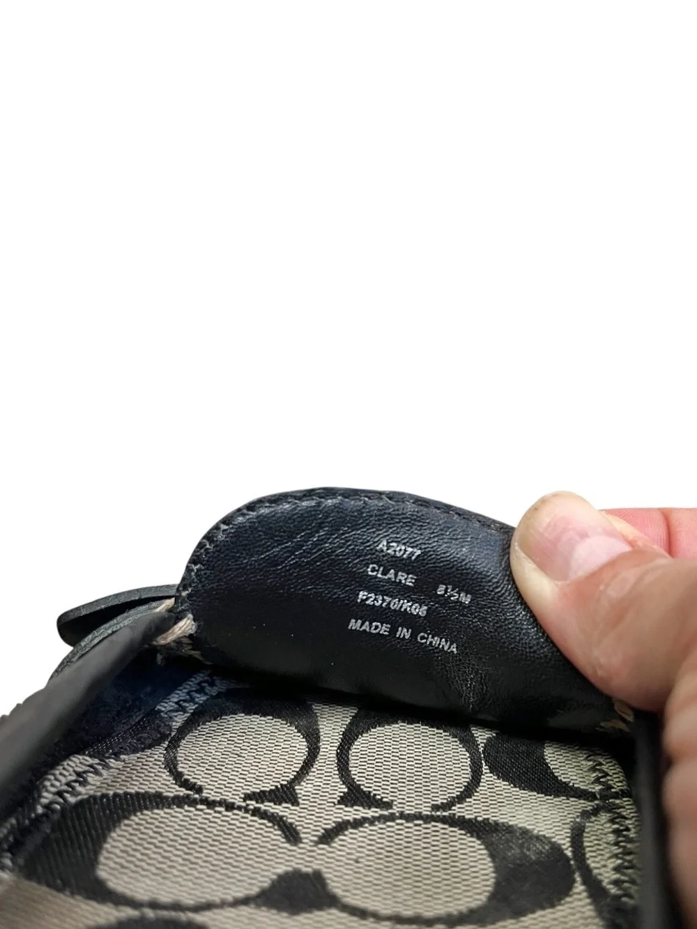 Coach “Clare” Black Leather Moccasin Driving Flat, sz 8.5